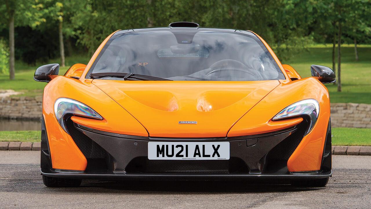 Car displaying the registration mark MU21 ALX